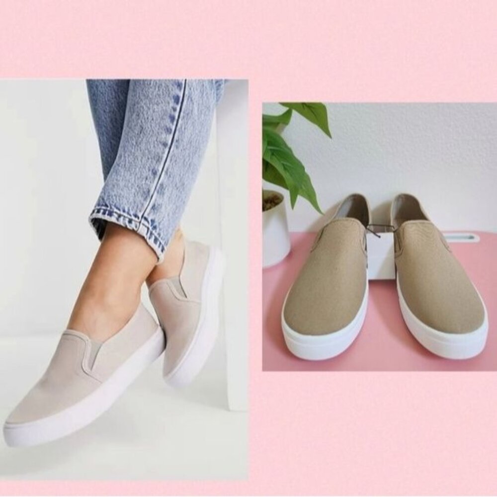 West Loop  Beige Slip-On Sneakers